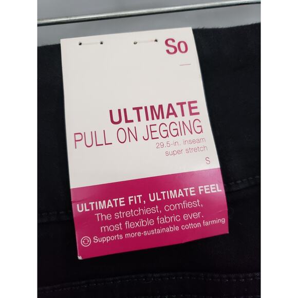 NEW SO Jegging Small Black Ultimate Pull On Skinny Stretch Ankle - SIZE SMALL - Picture 3 of 5